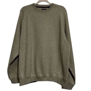 IZOD PerformX Pullover Sweatshirt Mens Large Tan Crew Neck Cotton Blend Heather